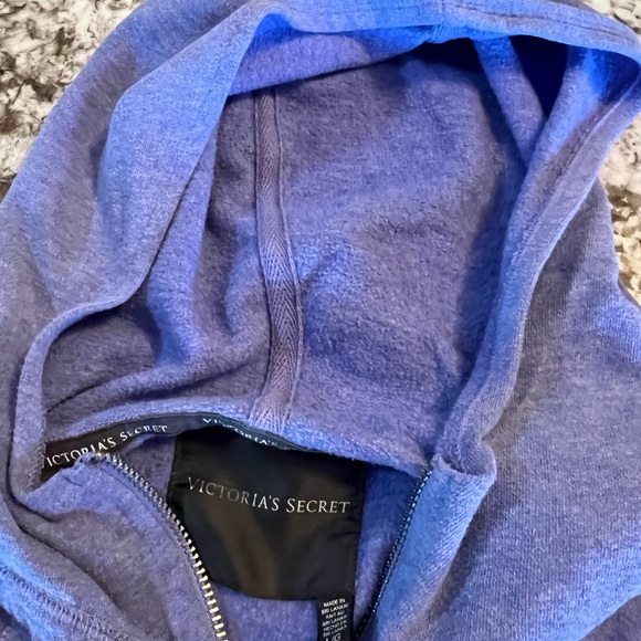 L Victoria’s Secret Vintage Y2K Angel VS Medium Zip Hoodie Purple White Large - Picture 5 of 10